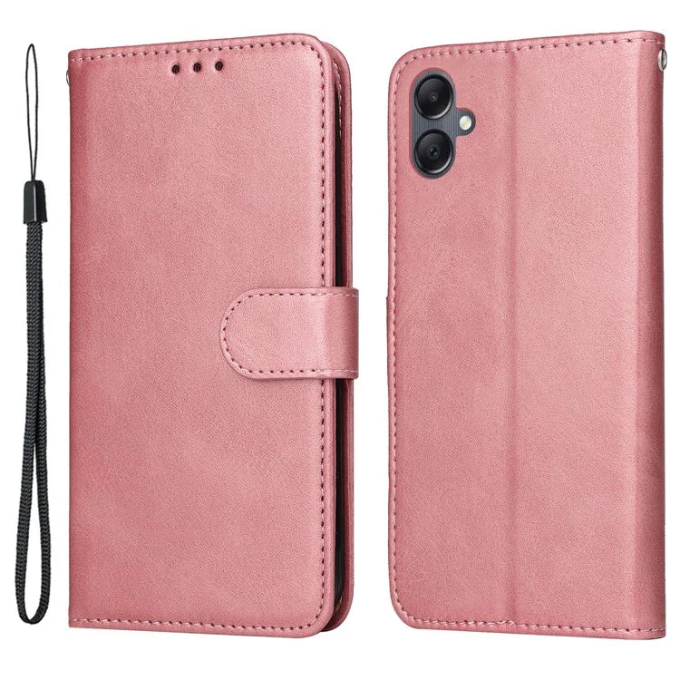 For Samsung Galaxy A05 4G Case Calf Texture Leather Phone Wallet Cover