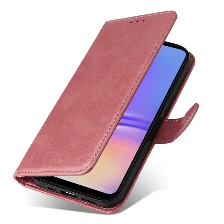 For Samsung Galaxy A05 4G Case Calf Texture Leather Phone Wallet Cover