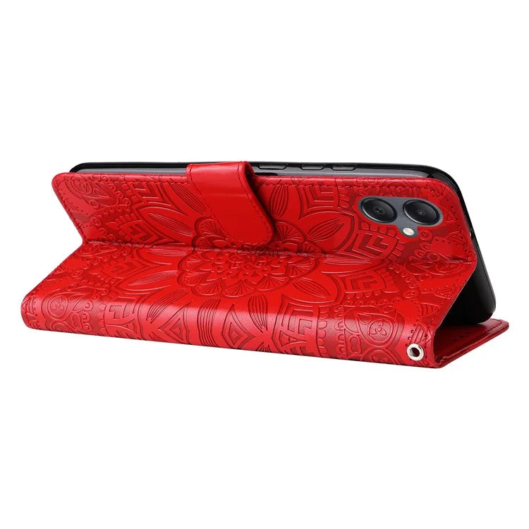 For Samsung Galaxy A05 4G Case Slim-Fit Shell Stand Wallet PU Leather Phone Cover