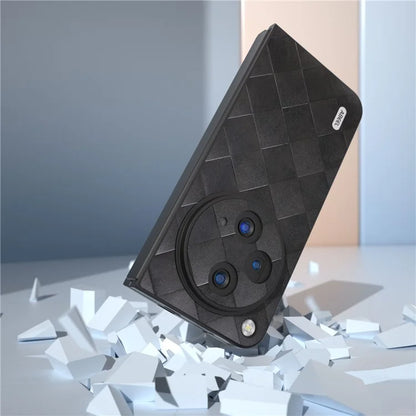 ABEEL For Oppo Find N3 5G Case PU Leather Grid Texture Shockproof Phone Cover