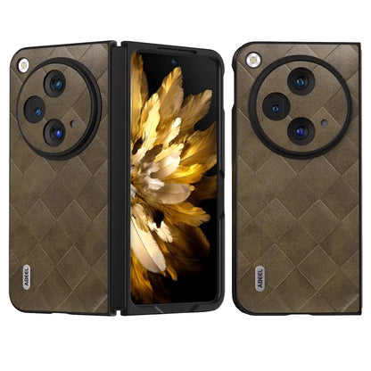ABEEL For Oppo Find N3 5G Case PU Leather Grid Texture Shockproof Phone Cover