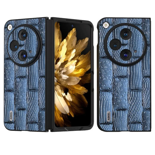 ABEEL For Oppo Find N3 5G Case Genuine Cow Leather Mahjong Texture Back Cover