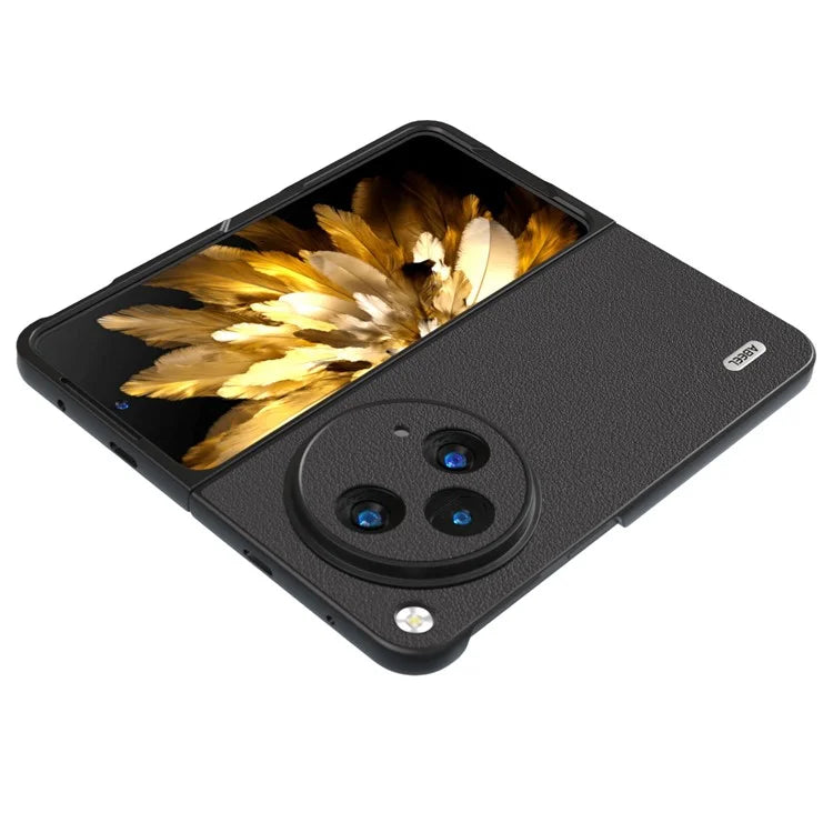 ABEEL For Oppo Find N3 5G Case Textured Genuine Cow Leather Protective Cover