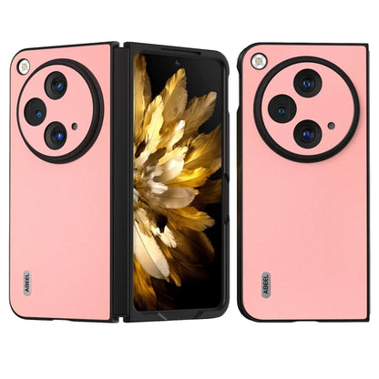 ABEEL For Oppo Find N3 5G Case Textured Genuine Cow Leather Protective Cover