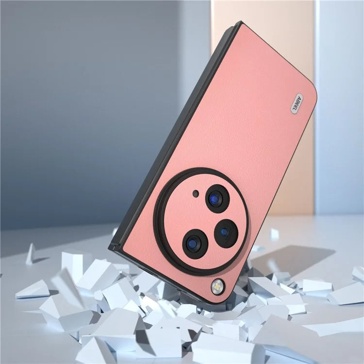 ABEEL For Oppo Find N3 5G Case Textured Genuine Cow Leather Protective Cover