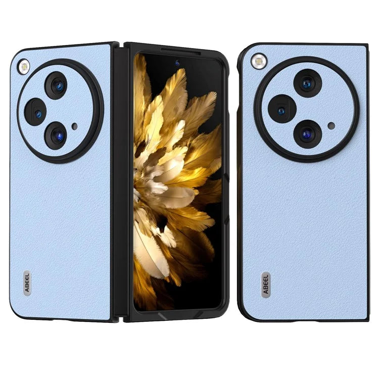 ABEEL For Oppo Find N3 5G Case Textured Genuine Cow Leather Protective Cover