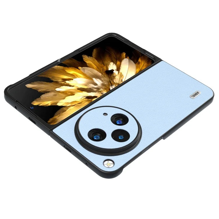 ABEEL For Oppo Find N3 5G Case Textured Genuine Cow Leather Protective Cover