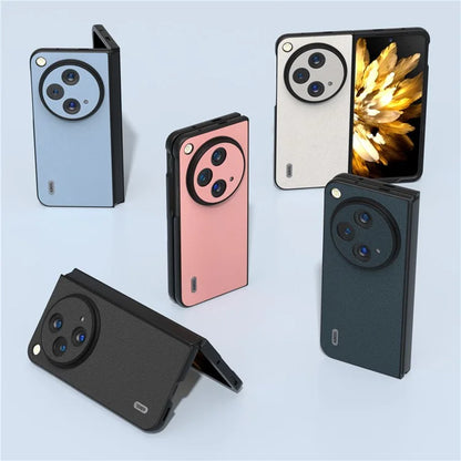 ABEEL For Oppo Find N3 5G Case Textured Genuine Cow Leather Protective Cover