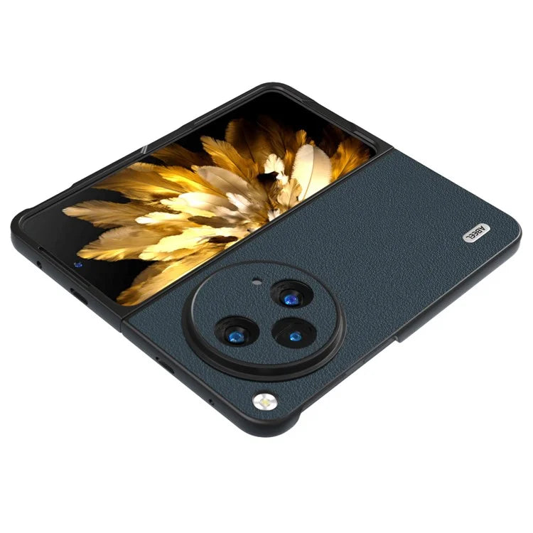 ABEEL For Oppo Find N3 5G Case Textured Genuine Cow Leather Protective Cover