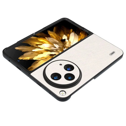 ABEEL For Oppo Find N3 5G Case Textured Genuine Cow Leather Protective Cover