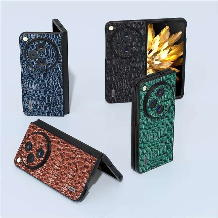 ABEEL For Oppo Find N3 5G Case Genuine Cow Leather Canopy Texture Phone Back Cover