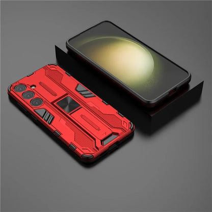 For Samsung Galaxy S24+ Case Kickstand PC+TPU Cell Phone Cover