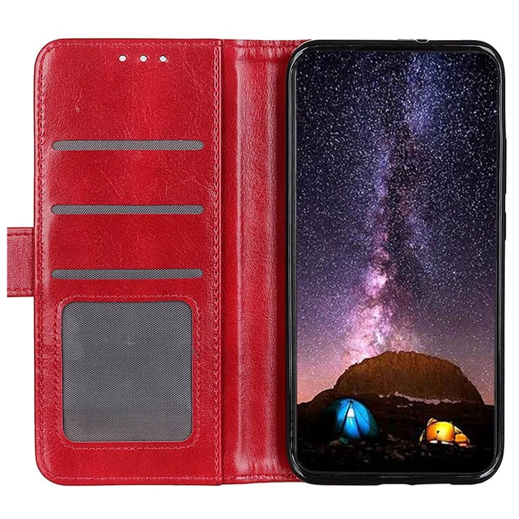 For Samsung Galaxy A25 5G (Global) (161.0 x 76.5 x 8.3mm) Case Crazy Horse Texture Wallet Stand Cover