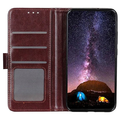 For Samsung Galaxy A25 5G (Global) (161.0 x 76.5 x 8.3mm) Case Crazy Horse Texture Wallet Stand Cover