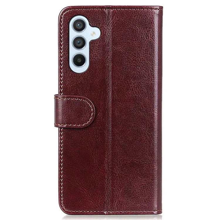 For Samsung Galaxy A25 5G (Global) (161.0 x 76.5 x 8.3mm) Case Crazy Horse Texture Wallet Stand Cover