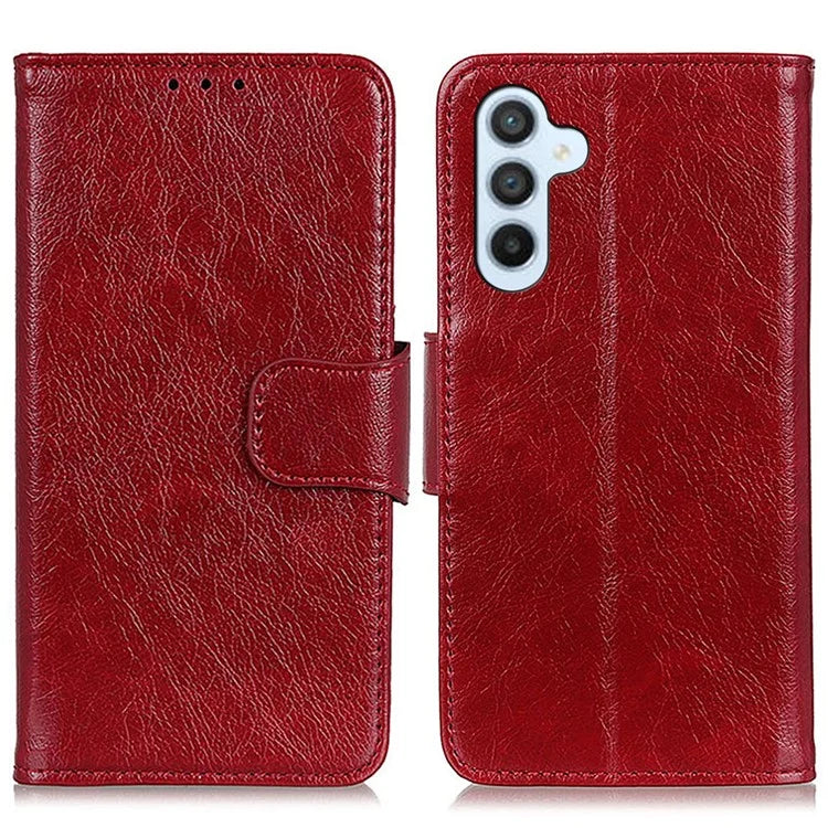 For Samsung Galaxy A25 5G (Global) (161.0 x 76.5 x 8.3mm) Case Split Leather Nappa Texture Phone Wallet Cover