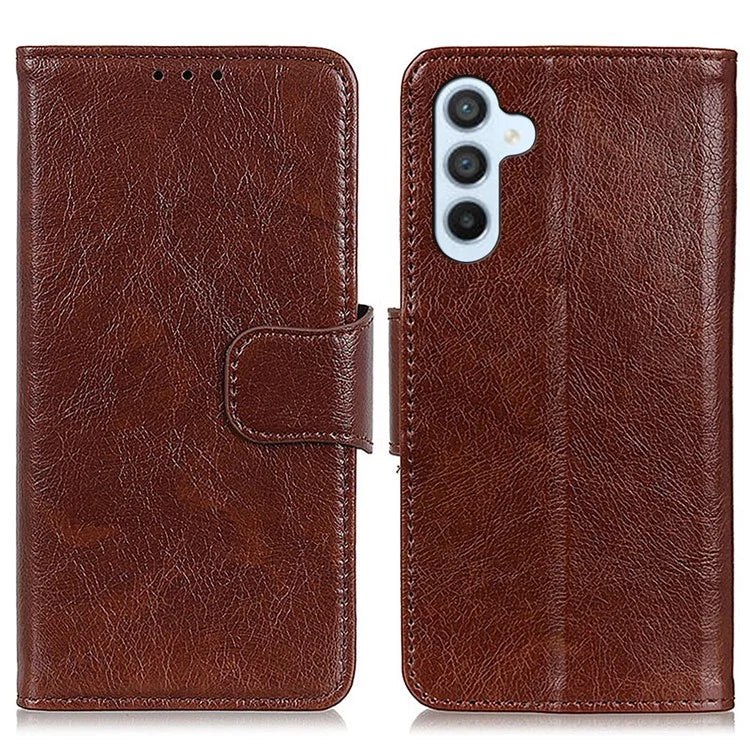 For Samsung Galaxy A25 5G (Global) (161.0 x 76.5 x 8.3mm) Case Split Leather Nappa Texture Phone Wallet Cover