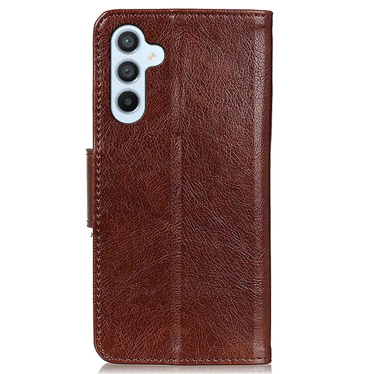 For Samsung Galaxy A25 5G (Global) (161.0 x 76.5 x 8.3mm) Case Split Leather Nappa Texture Phone Wallet Cover