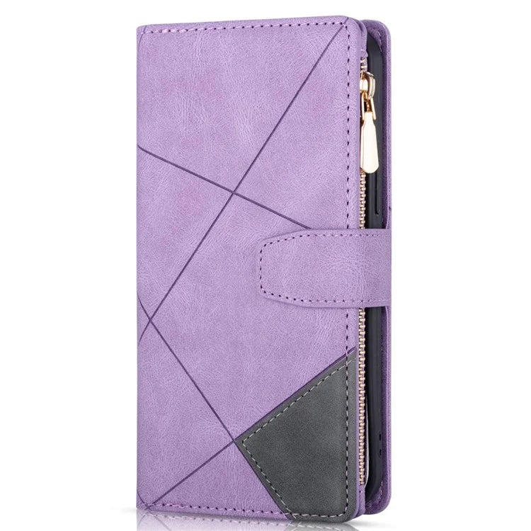 For Samsung Galaxy A15 4G Case Lines Imprinted Leather Wallet Phone Cover