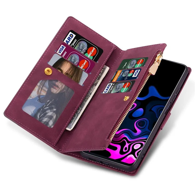 For Samsung Galaxy A05s 4G Case Zipper Pocket PU Leather Phone Cover