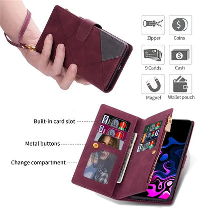 For Samsung Galaxy A05s 4G Case Zipper Pocket PU Leather Phone Cover