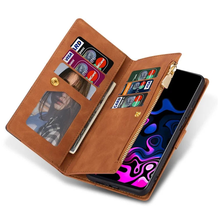 For Samsung Galaxy A05s 4G Case Zipper Pocket PU Leather Phone Cover