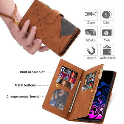 For Samsung Galaxy A05s 4G Case Zipper Pocket PU Leather Phone Cover