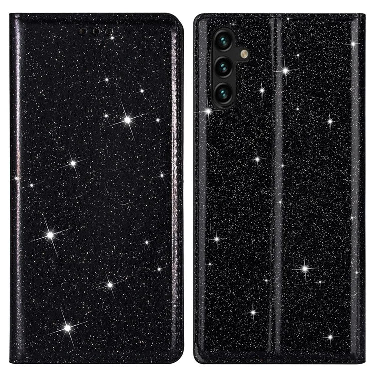 For Samsung Galaxy A05s 4G Case Glittery PU Leather Stand Phone Cover