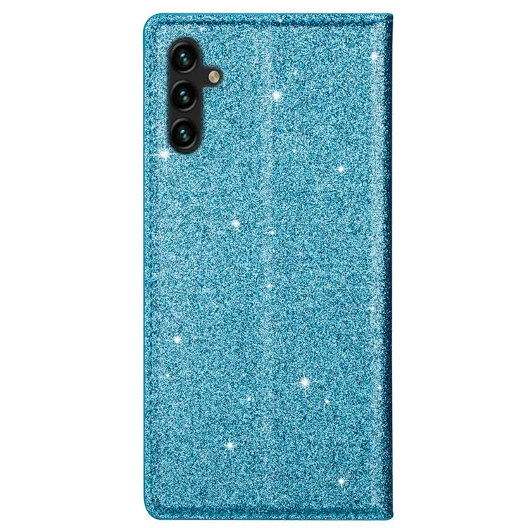 For Samsung Galaxy A05s 4G Case Glittery PU Leather Stand Phone Cover