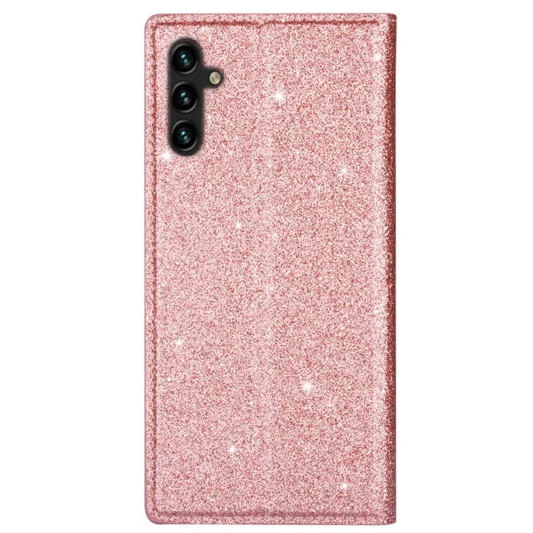 For Samsung Galaxy A05s 4G Case Glittery PU Leather Stand Phone Cover