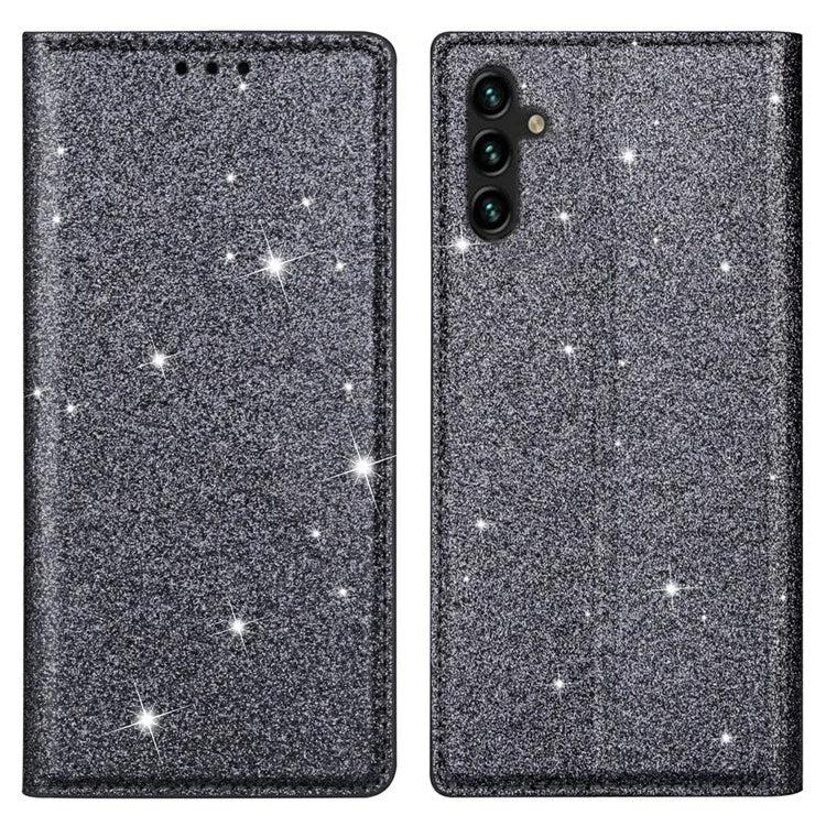 For Samsung Galaxy A05s 4G Case Glittery PU Leather Stand Phone Cover