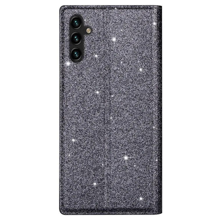 For Samsung Galaxy A05s 4G Case Glittery PU Leather Stand Phone Cover