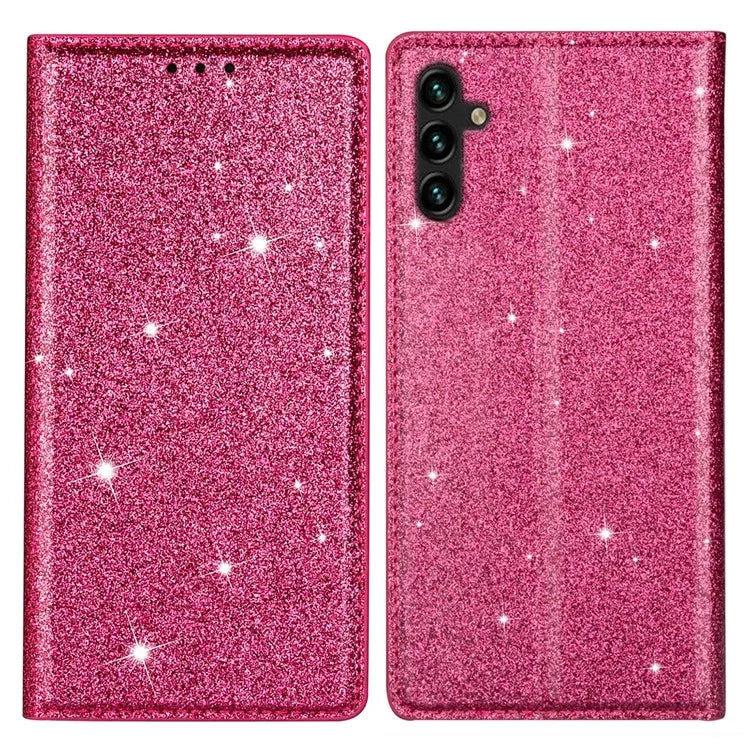 For Samsung Galaxy A05s 4G Case Glittery PU Leather Stand Phone Cover