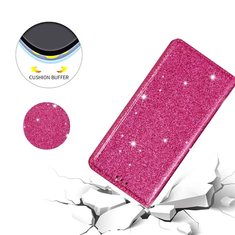 For Samsung Galaxy A05s 4G Case Glittery PU Leather Stand Phone Cover
