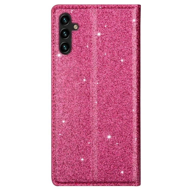 For Samsung Galaxy A05s 4G Case Glittery PU Leather Stand Phone Cover