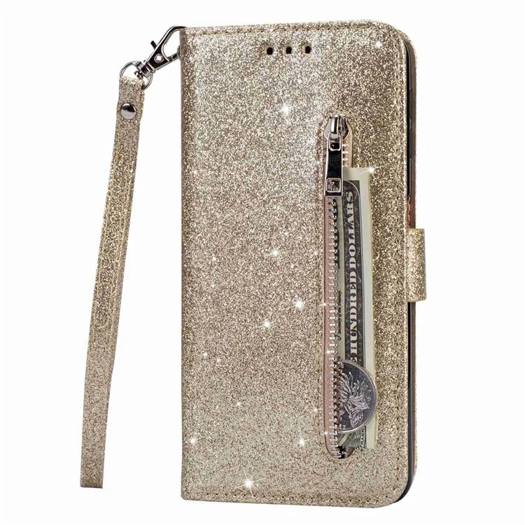 For Samsung Galaxy A05s 4G Case Zipper Pocket Leather Cover with Wallet