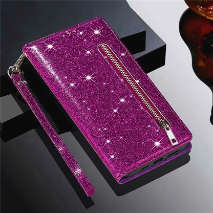 For Samsung Galaxy A05s 4G Case Zipper Pocket Leather Cover with Wallet