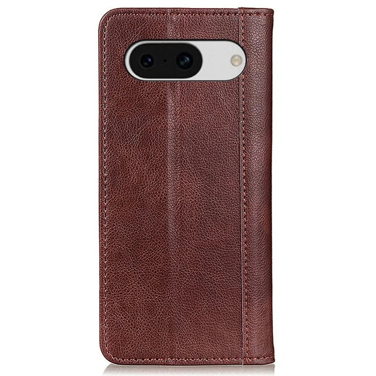 For Google Pixel 8a Case Litchi Texture Split Leather Phone Wallet Cover