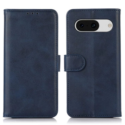 For Google Pixel 8a Case Cowhide Texture PU Leather Shell Phone Stand Cover Wallet