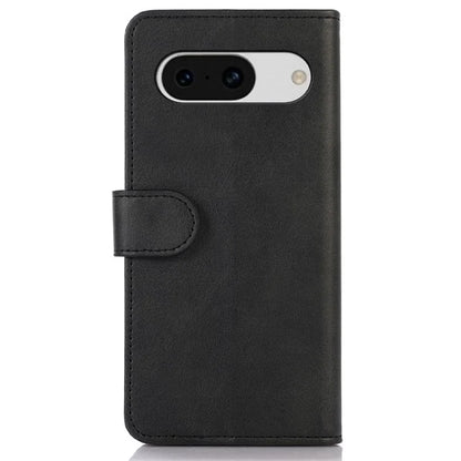 For Google Pixel 8a Case Cowhide Texture PU Leather Shell Phone Stand Cover Wallet