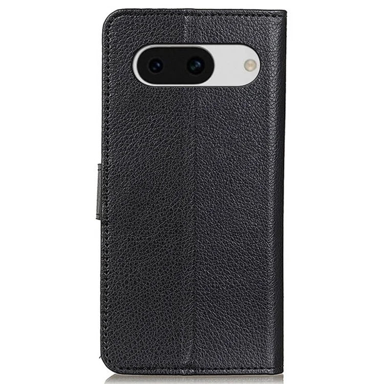 For Google Pixel 8a Case Anti-Scratch Litchi Texture Wallet Leather Phone Cover