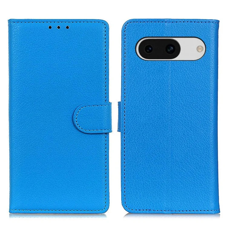 For Google Pixel 8a Case Anti-Scratch Litchi Texture Wallet Leather Phone Cover