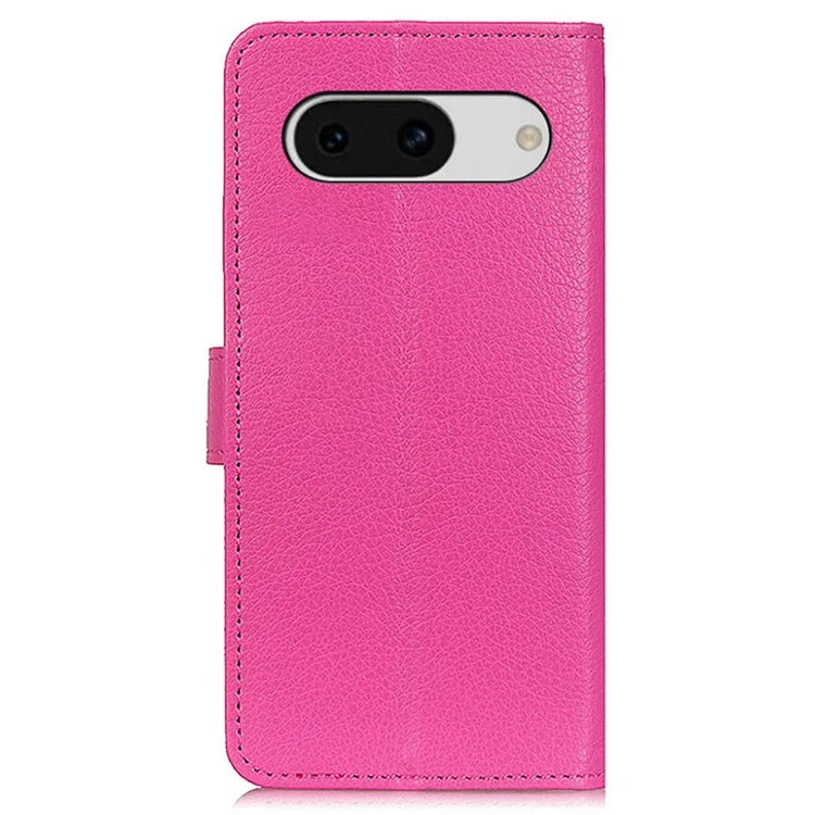 For Google Pixel 8a Case Anti-Scratch Litchi Texture Wallet Leather Phone Cover