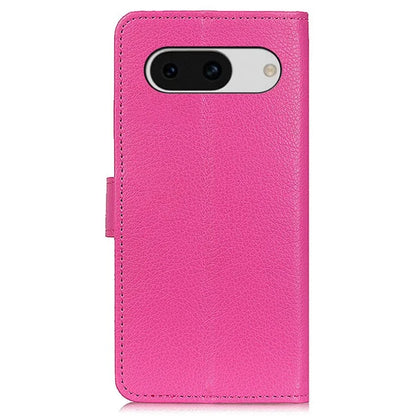 For Google Pixel 8a Case Anti-Scratch Litchi Texture Wallet Leather Phone Cover
