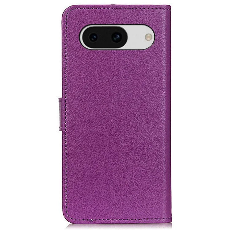 For Google Pixel 8a Case Anti-Scratch Litchi Texture Wallet Leather Phone Cover