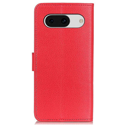 For Google Pixel 8a Case Anti-Scratch Litchi Texture Wallet Leather Phone Cover