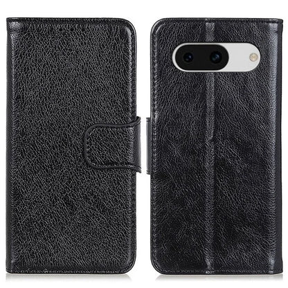 For Google Pixel 8a Case Nappa Texture Slim-Fit Split Leather Phone Cover Wallet