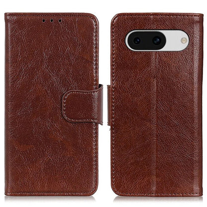For Google Pixel 8a Case Nappa Texture Slim-Fit Split Leather Phone Cover Wallet