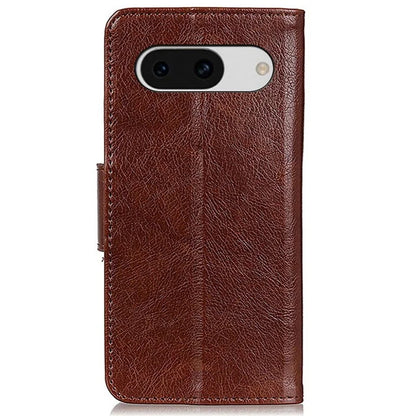 For Google Pixel 8a Case Nappa Texture Slim-Fit Split Leather Phone Cover Wallet