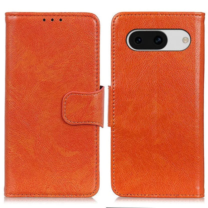 For Google Pixel 8a Case Nappa Texture Slim-Fit Split Leather Phone Cover Wallet